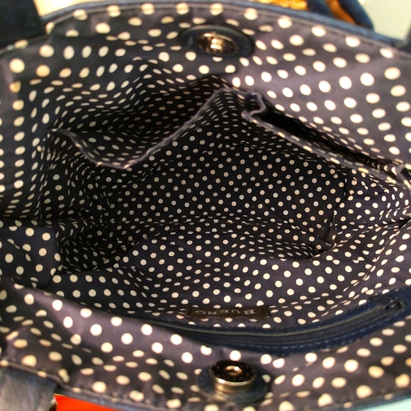 Bueno Straw Purse With Blue Accents - Picture 3 of 7